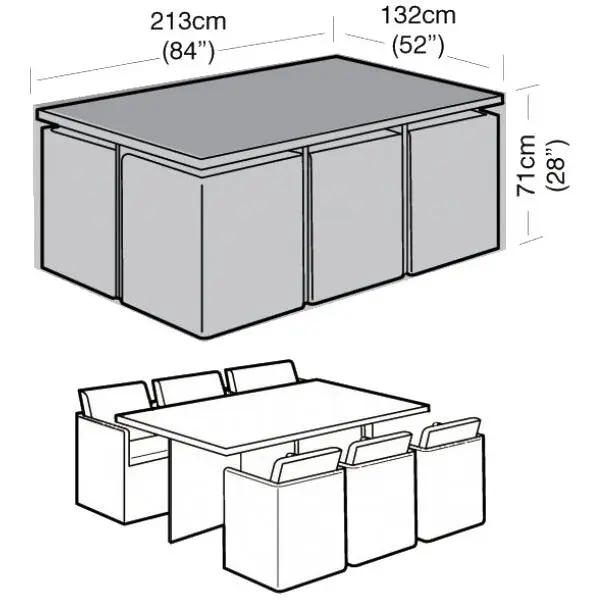 Hoes Voor Tuinmeubelen PE - 213 × 132 × 71 Cm 5 Hoes Voor Tuinmeubelen PE - 213 × 132 × 71 Cm - Afbeelding 3