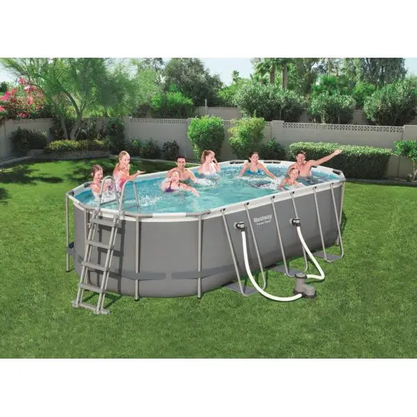 Bestway Zwembad Oval Power Steel Set - 549 × 274 × 122 Cm 4 Bestway Zwembad Oval Power Steel Set - 549 × 274 × 122 Cm - Afbeelding 2