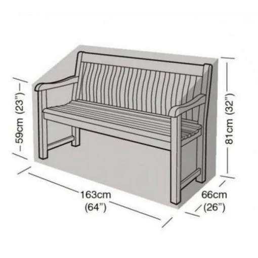 Hoes Voor Tuinbank Driezit - 163 × 66 × 59/81 Cm -winkel in tuinmeubelen beschermhoes tuinbank driezit 1484066296 1 600