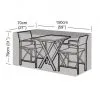 Hoes Voor Bistroset - 150 × 70 × 79 Cm -winkel in tuinmeubelen beschermhoes voor bistroset 1484066294 1 600