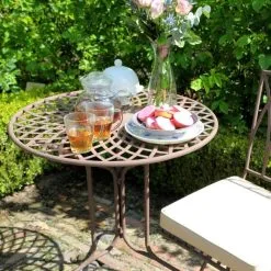 ESSCHERT DESIGN Bistrotafel Elegant - Metaal Ø 70 Cm -winkel in tuinmeubelen bistrotafel elegant metaal 1519641728 2 600