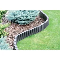 Borderrand Palissade Grijs - Ca. 270 Cm - Set Van 10 Stuks -winkel in tuinmeubelen borderrand palissade grijs 27 m 1676300076 1 600