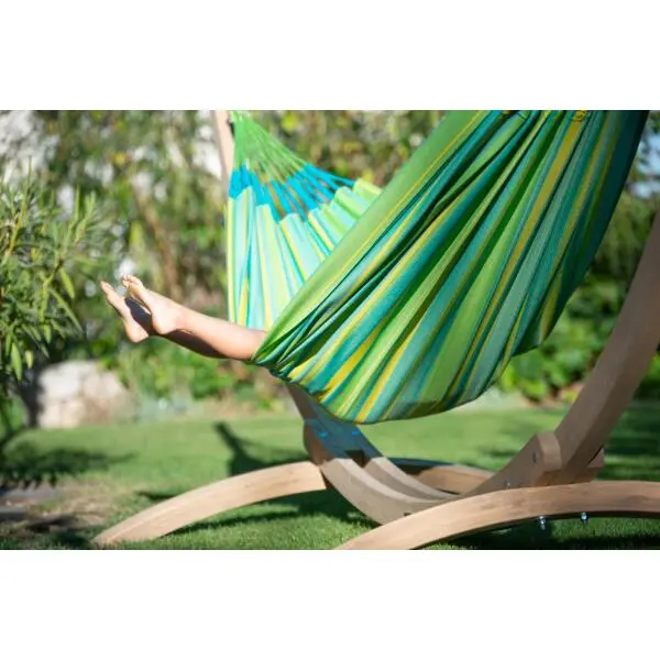 LA SIESTA Tweepersoonshangmat Brisa Outdoor - Limoengroen 6 LA SIESTA Tweepersoonshangmat Brisa Outdoor - Limoengroen - Afbeelding 4