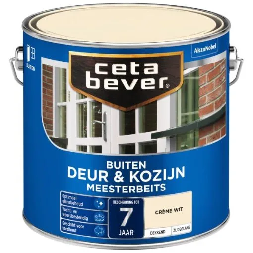 Cetabever Meesterbeits Deur & Kozijn Dekkend, Crèmewit - 2,5 L -winkel in tuinmeubelen cetabever meesterbeits deur kozijn dekkend crmewit 25 l 1602055982 52 600