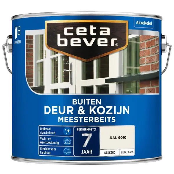 Cetabever Meesterbeits Deur & Kozijn Dekkend, Ral 9010 - 2,5 L