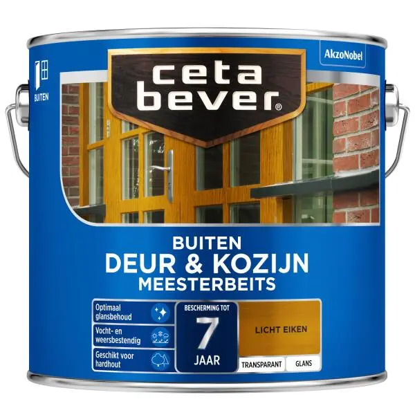 Cetabever Meesterbeits Deur & Kozijn Transparant Glans, Licht Eiken - 2,5 L