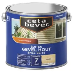Cetabever Snelbeits Gevel Hout Transparant, Blank - 2,5 L