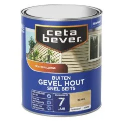 Cetabever Snelbeits Gevel Hout Transparant, Blank - 750 Ml