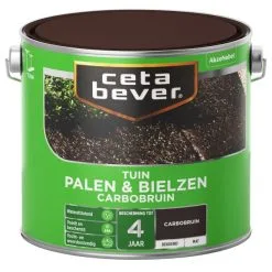 Cetabever Tuinbeits Palen & Bielzen Carbobruin, Carbobruin - 2,5 L