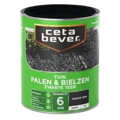 Cetabever Tuinbeits Palen & Bielzen Zwarte Teer, Zwarte Teer - 750 Ml