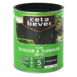 Cetabever Tuinbeits Schuur & Tuinhuis Dekkend, Donkergroen - 750 Ml
