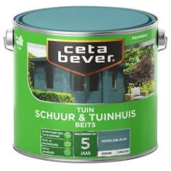Cetabever Tuinbeits Schuur & Tuinhuis Dekkend, Hemelsblauw - 2,5 L