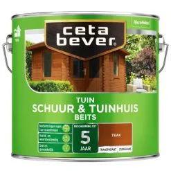 Cetabever Tuinbeits Schuur & Tuinhuis Transparant, Teak - 2,5 L