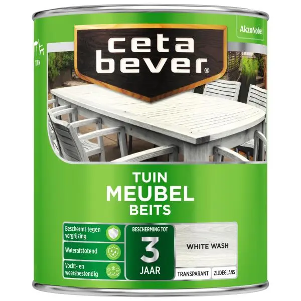 Cetabever Tuinmeubelbeits, White Wash - 750 Ml 3 Cetabever Tuinmeubelbeits, White Wash - 750 Ml
