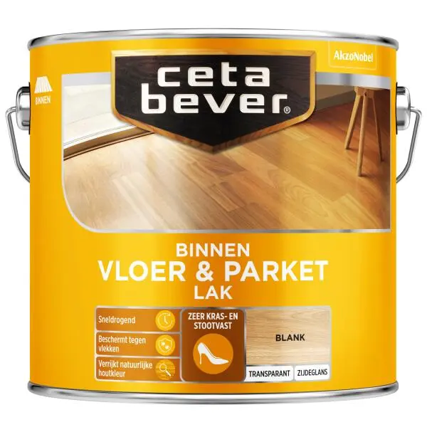 Cetabever Vloer- & Parketlak Transparant, Blank - 2,5 L 3 Cetabever Vloer- & Parketlak Transparant, Blank - 2,5 L