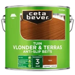 Cetabever Vlonder- & Terrasbeits Anti-slip, Teak - 2,5 L