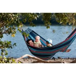 LA SIESTA Tweepersoonshangmat Currambera - Bosbesblauw 8 LA SIESTA Tweepersoonshangmat Currambera - Bosbesblauw -winkel in tuinmeubelen currambera blueberry cotton double classic hammock 1609770126 288 600
