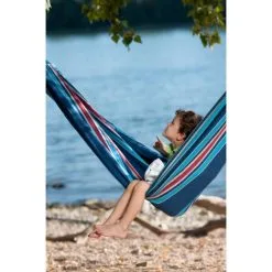 LA SIESTA Tweepersoonshangmat Currambera - Bosbesblauw 9 LA SIESTA Tweepersoonshangmat Currambera - Bosbesblauw -winkel in tuinmeubelen currambera blueberry cotton double classic hammock 1609770126 290 600