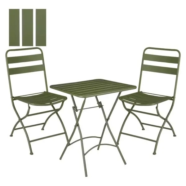Mica Decorations Evita Bistro Set Groen - 3 Delig 3 Mica Decorations Evita Bistro Set Groen - 3 Delig