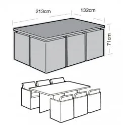 Beschermhoes Tuinmeubelen - 213 × 132 × 71 Cm
