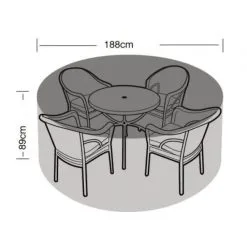 Hoes Voor Tuinmeubelen - Ronde Tafel + 4/6 Stoelen