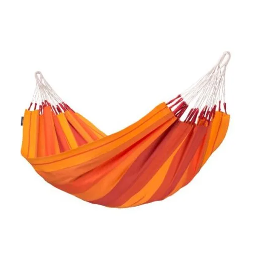 LA SIESTA Eénpersoonshangmat Orquídea - Vulkaanrood -winkel in tuinmeubelen orqudea volcano cotton single classic hammock 1609770116 22 600