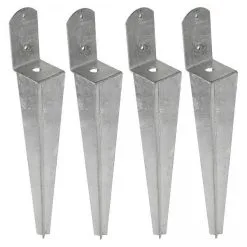 Rozenboogankers Gegalvaniseerd 38 Cm - Set Van 4 Stuks