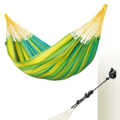 LA SIESTA Eénpersoonshangmat Sonrisa Outdoor - Limoengroen -winkel in tuinmeubelen sonrisa lime eenpersoons klassieke hangmat outdoor 1609769991 13 600